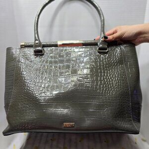 🔥🔥Kate Spade Knightsbridge Collection Large Gray Croc Embossed Satchel 🔥🔥
